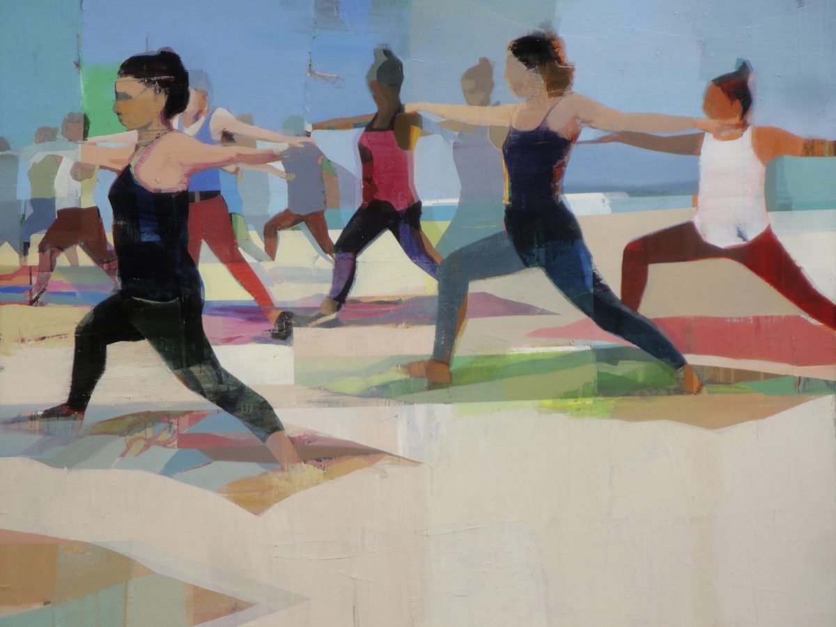 Suhas Bhujbal, Yoga, oil on canvas - 48 x 68 inches